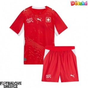 Švýcarsko Dětské Domácí dres komplet MS 2026 Krátký Rukáv (+ trenýrky)